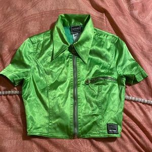 Versace Vintage Zip Up Top